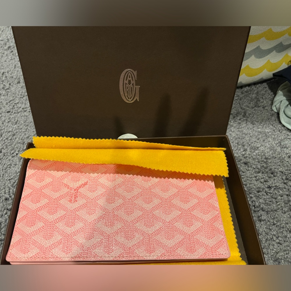 Authentic Goyard Richelieu Long Bifold Wallet Saint Roch Lambert Matignon Pink